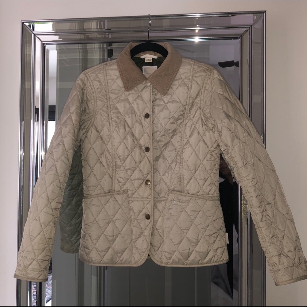 Barbour X Pantone quilted jacket in beige - Size 4
